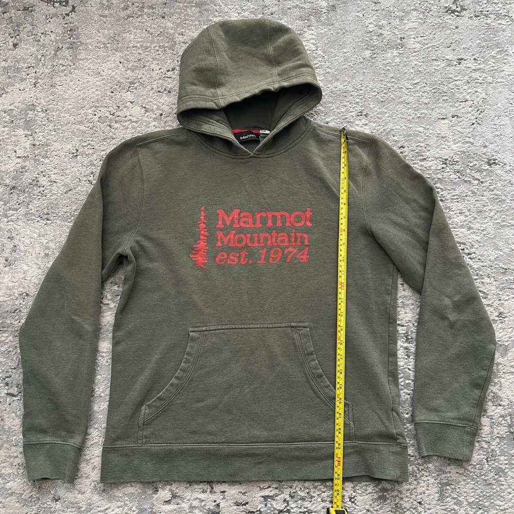 Marmot Hoodie Jumper Pullover Sweatshirt Men Size Medium Green